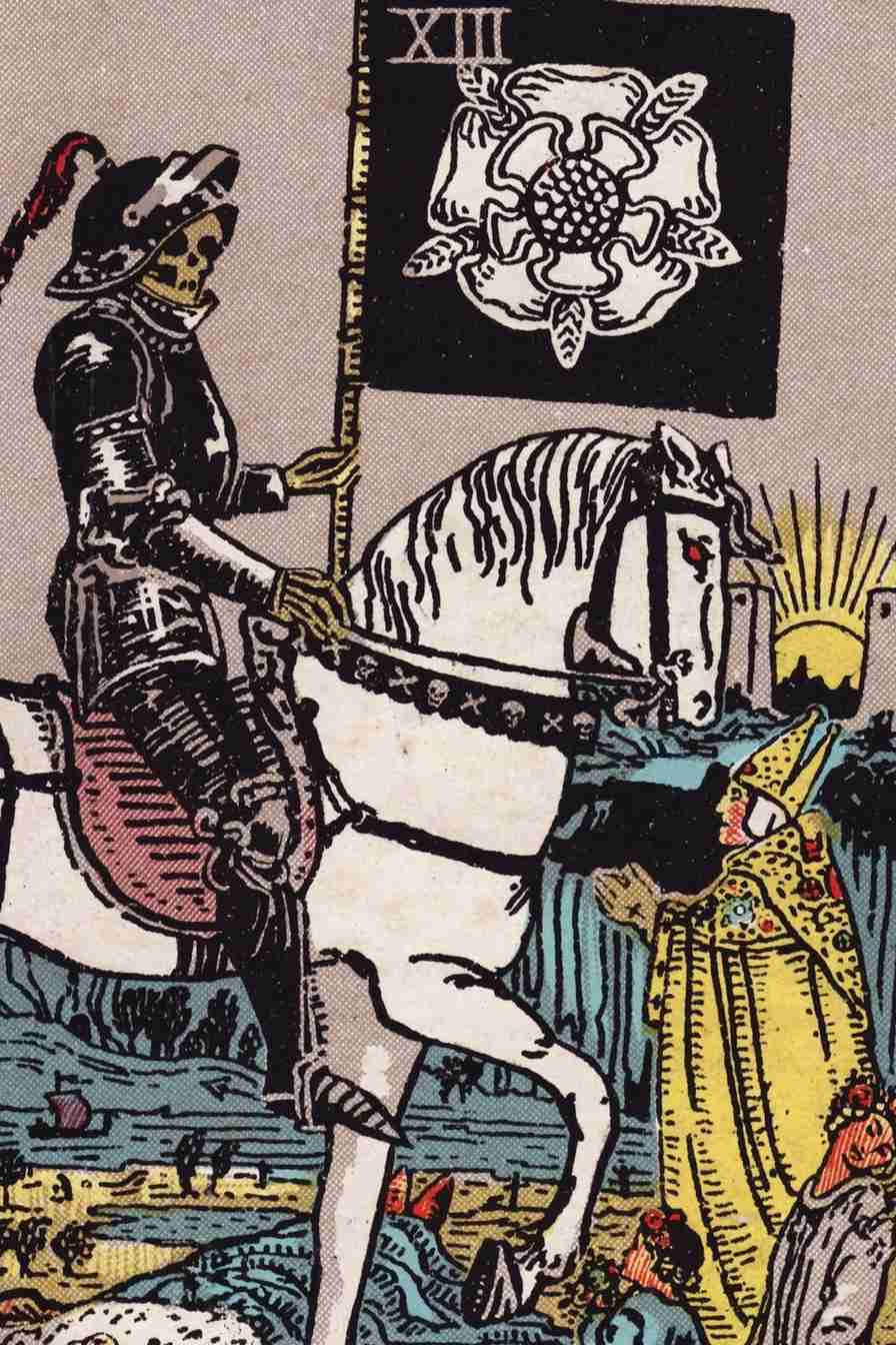 Death tarot card artwork used in the Zodico guide.